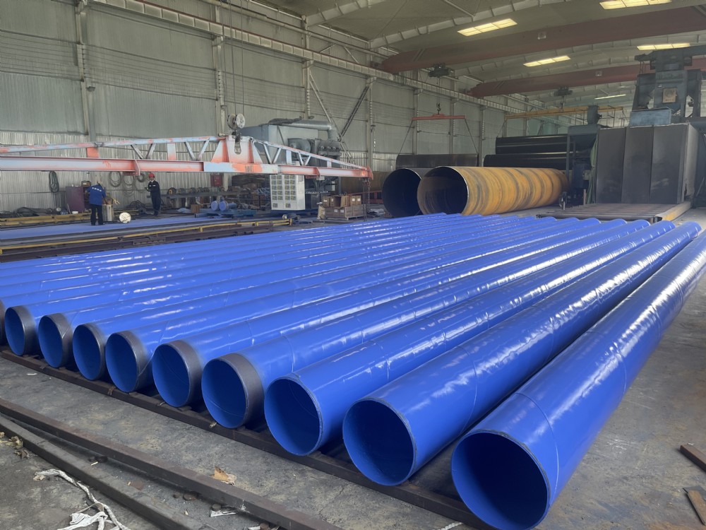 双金属连接市政给水涂塑螺旋钢管 双金属连接市政给水涂塑螺旋钢管